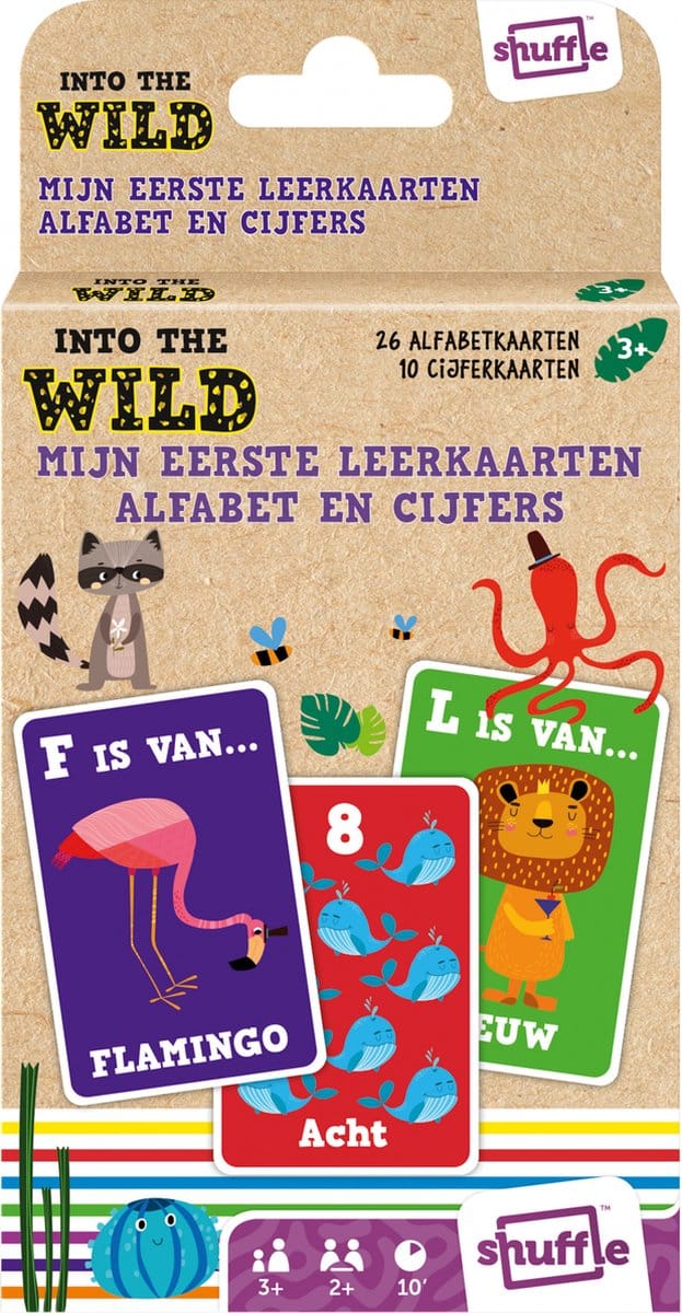 Shuffle Kaartspel Into The Wild Junior Karton Bruin 36-delig