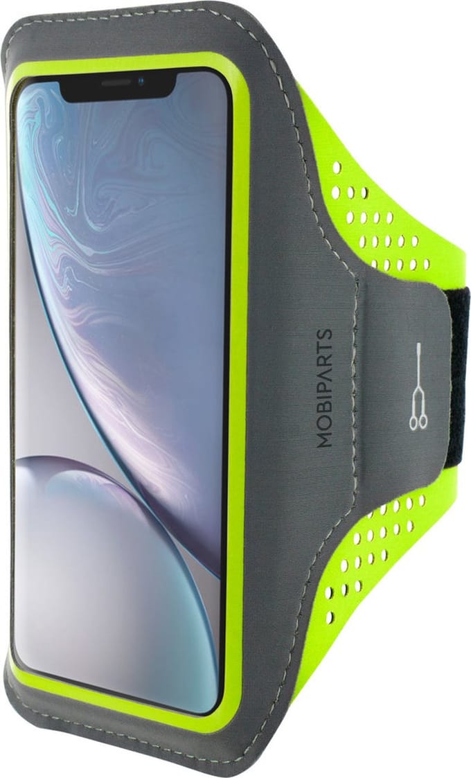 Hardloop Sportarmband geschikt voor Apple iPhone XR - Groen - Mobiparts