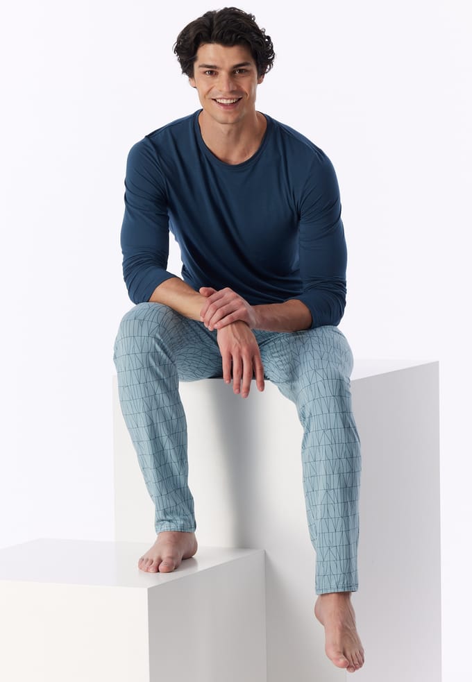 Lange pyjama deep blue - Long Life Soft 50