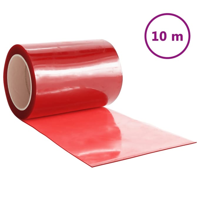 vidaXL - Deurgordijn - 300x2,6 - mm - 10 - m - PVC - rood