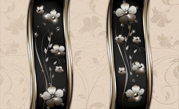 Abstract Floral Pattern Photo Wallcovering