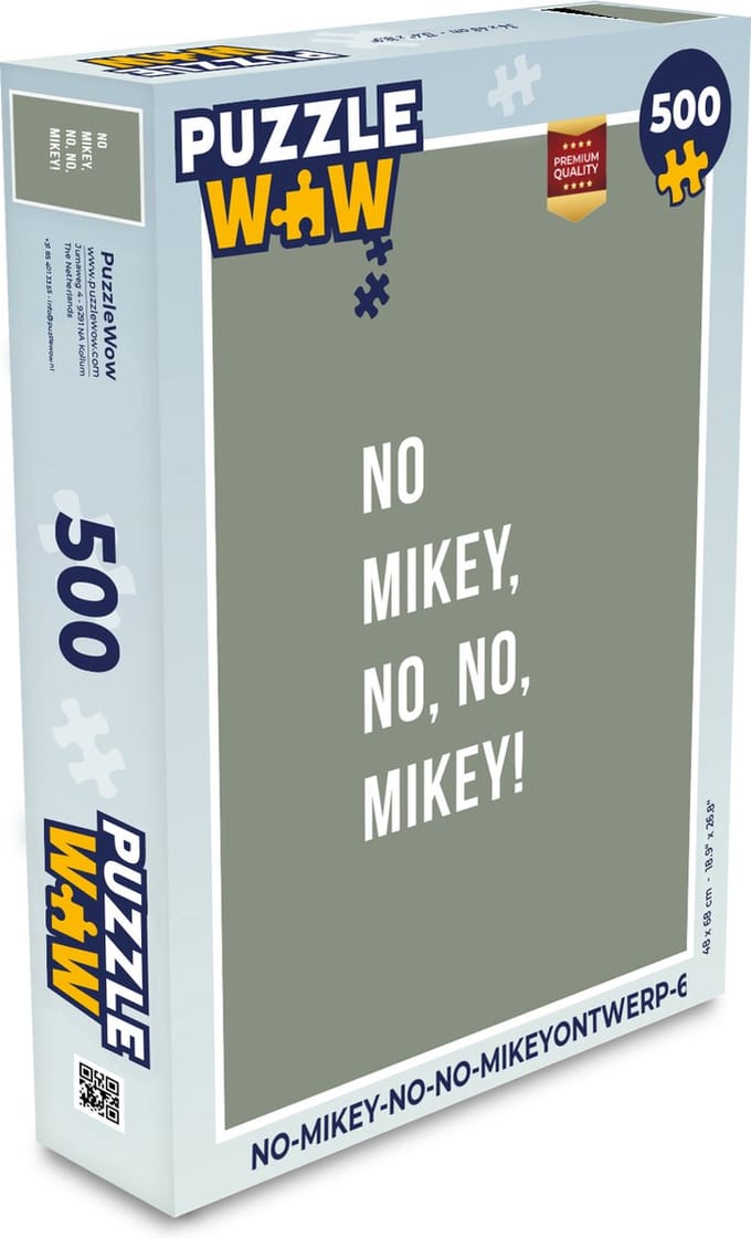 Puzzel Quotes - No Mikey, no, no, Mikey! - Groen - Legpuzzel - Puzzel 500 stukjes