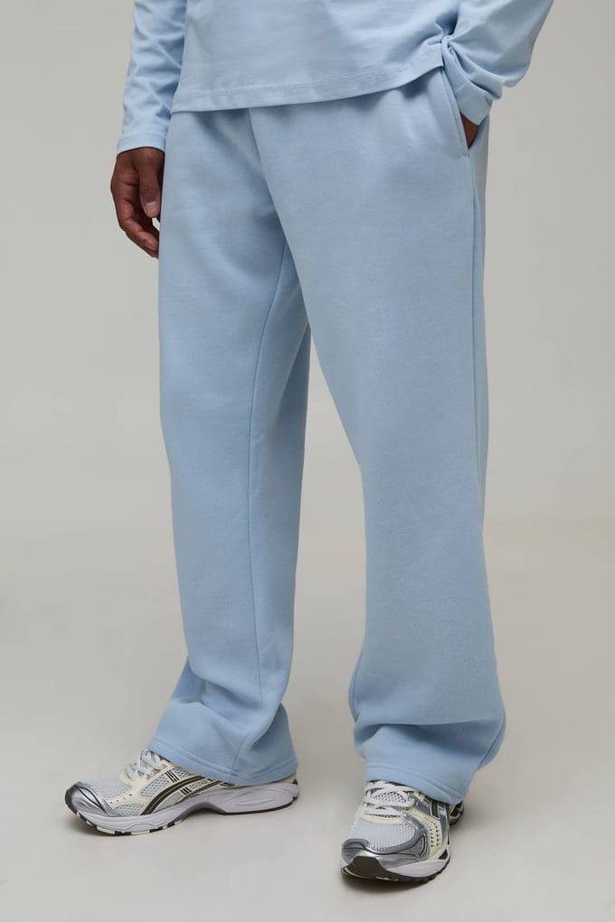 Essentiële Rechte Pijp Jogger | Light Blue | Size Large