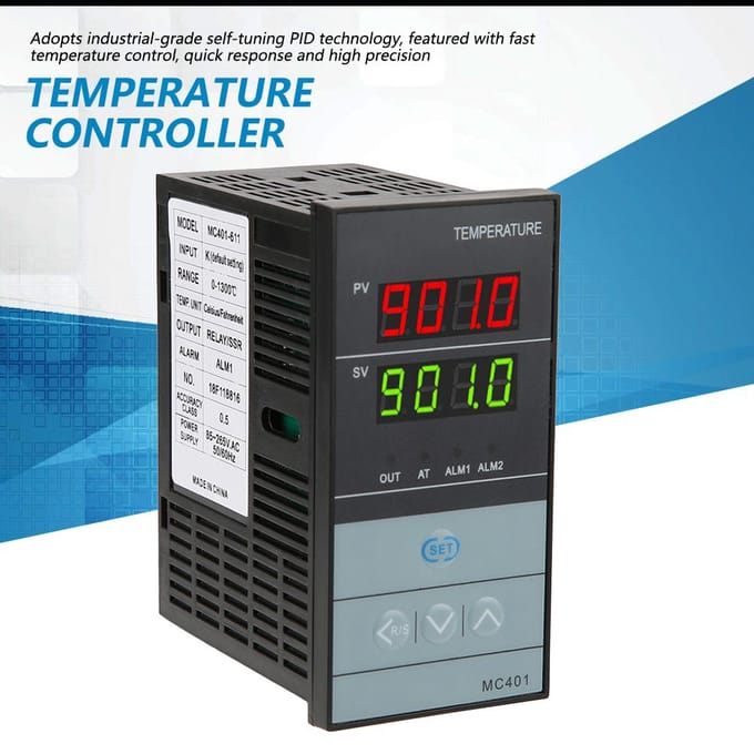 Digitale PID Temperatuurregelaar Thermostaat Relais SSR Uitgang Thermoregulator black
