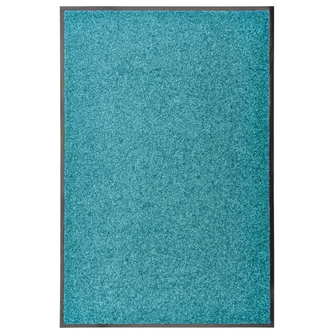 vidaXL - Deurmat - wasbaar - 60x90 - cm - cyaan