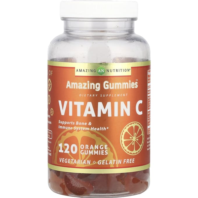 Amazing Nutrition, Amazing Gummies™, vitamine C, orange, 120 gommes