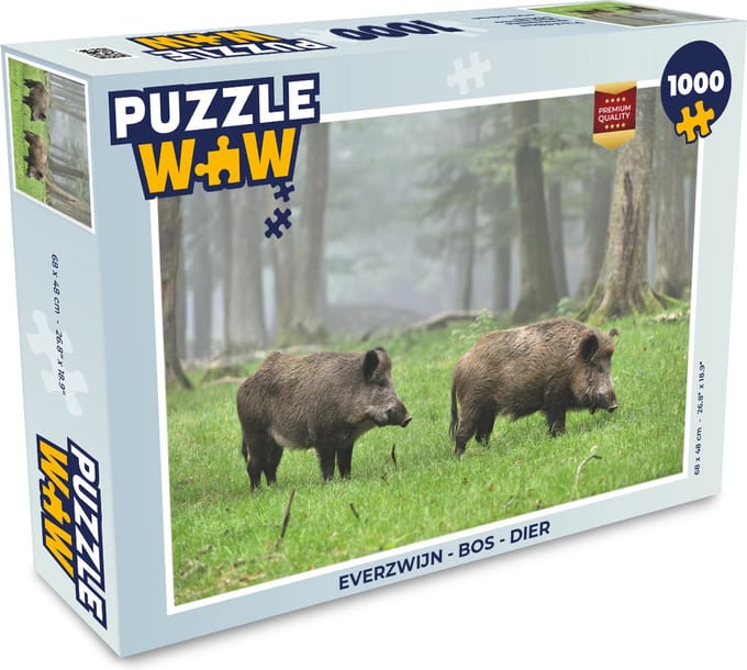 Puzzel Everzwijn - Bos - Dier - Legpuzzel - Puzzel 1000 stukjes volwassenen
