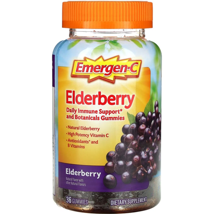 Emergen-C, gommes de sureau, 36 gommes