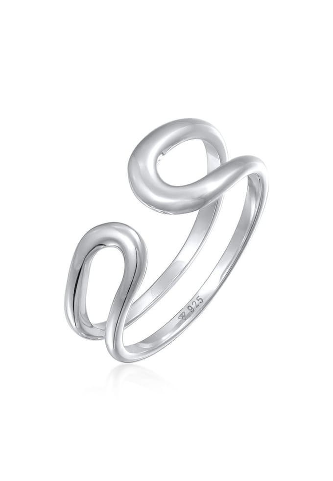 Elli PREMIUM - Ring - Elli PREMIUM Ring Dames Open Geo Modern Verstelbaar in 925 sterling zilver - Dames