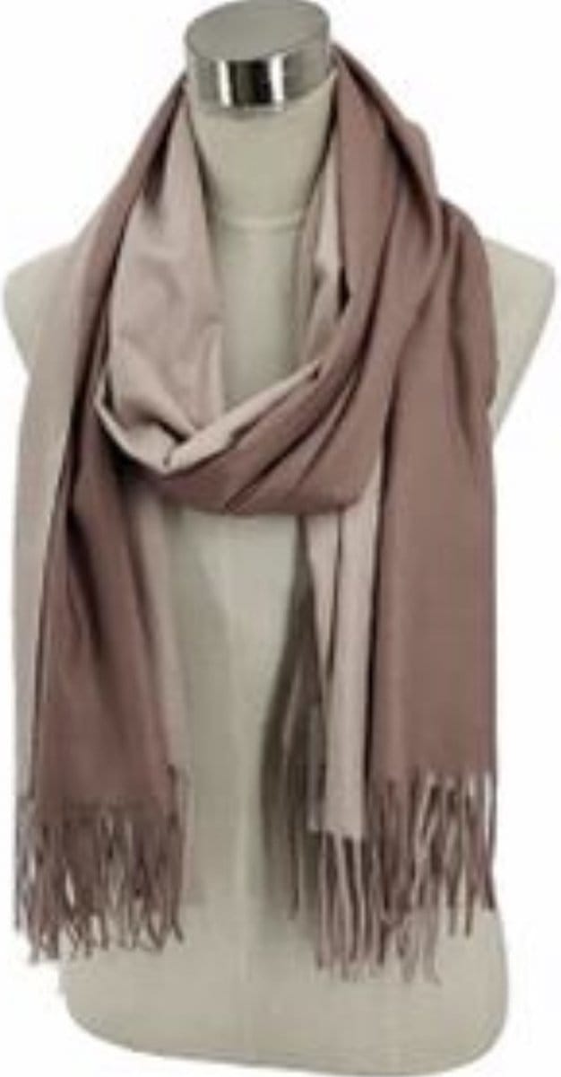 Sjaal lichtroze-roze 29# dubbelzijdig herfst/winter 185/70cm