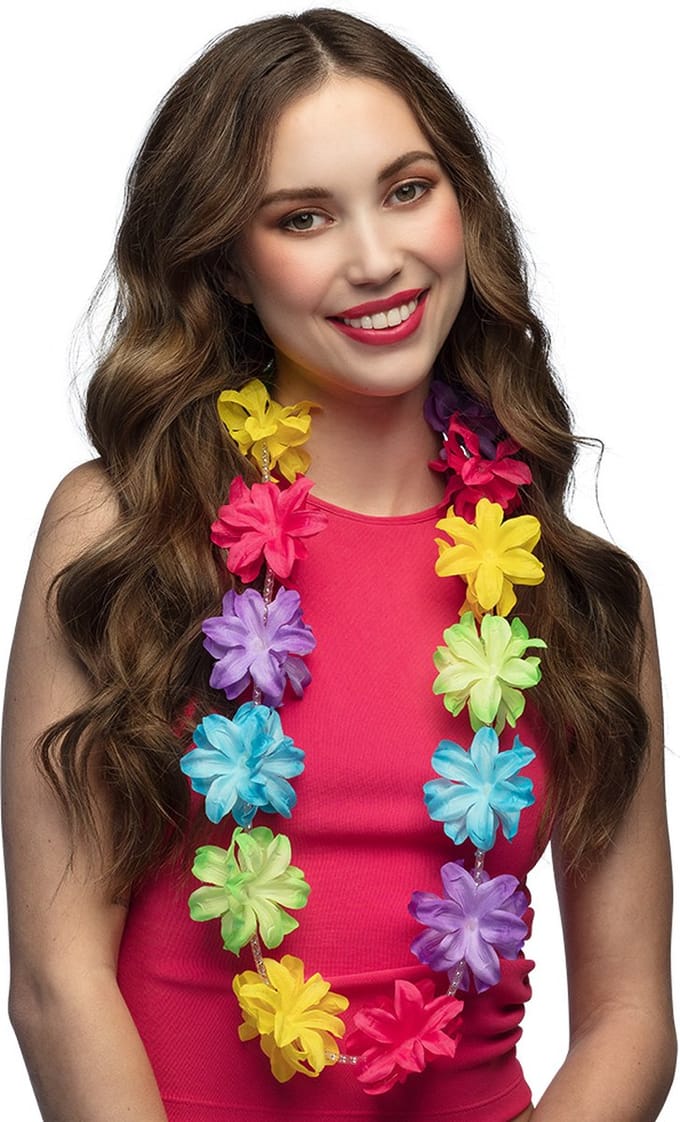Boland - Hawaïkrans Aloha multikleur Multi - Volwassenen - Unisex - - Hawaii - Themafeest - Strandfeest - Carnaval