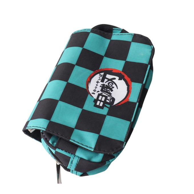 Etui Grote Capaciteit Dubbele Compartimenten Ruitjespatroon Etui voor Student School black