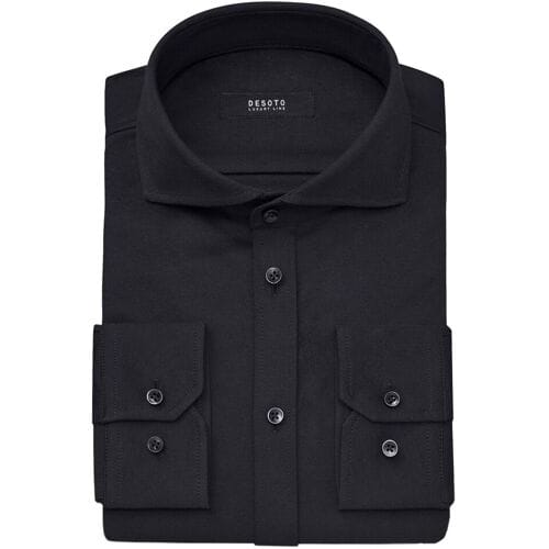 Desoto Luxury Overhemd Uni Luxury Jersey Zwart / male