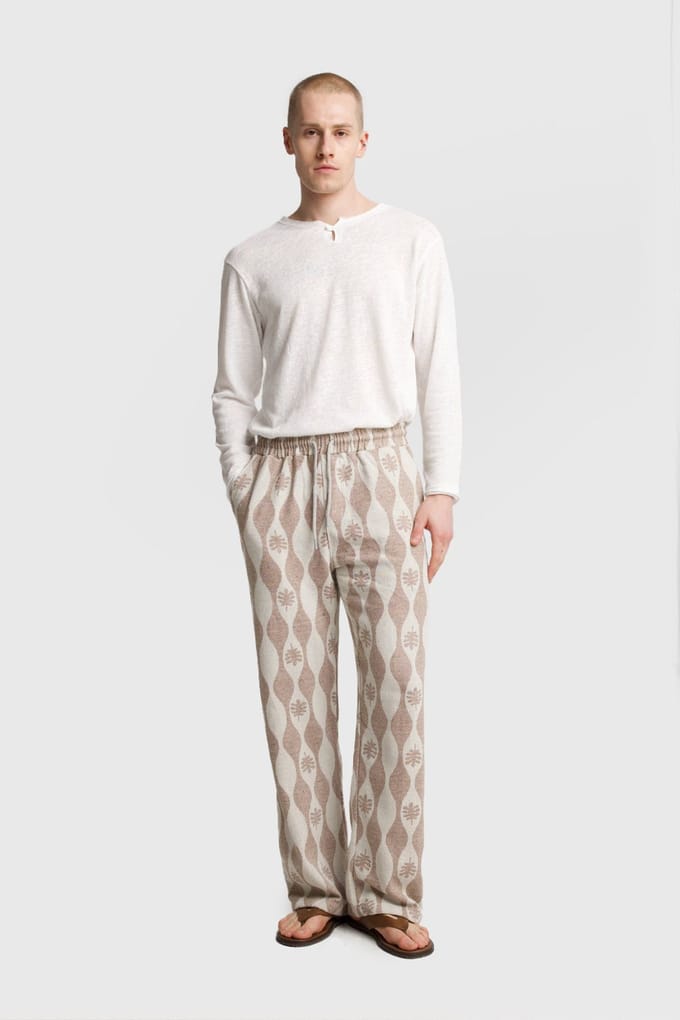 Heren Katoenen Trui Wijdpantalon