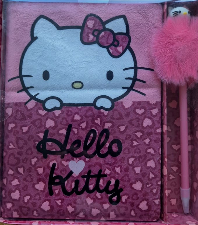 Hello Kitty - Notitieboekje - Pompom pen