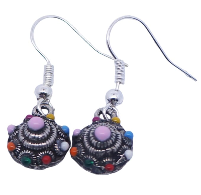 Zeeuws Meisje - oorhangers zeeuws knopje multi colour