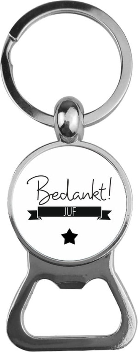 Bieropener Glas -  Bedankt Juf