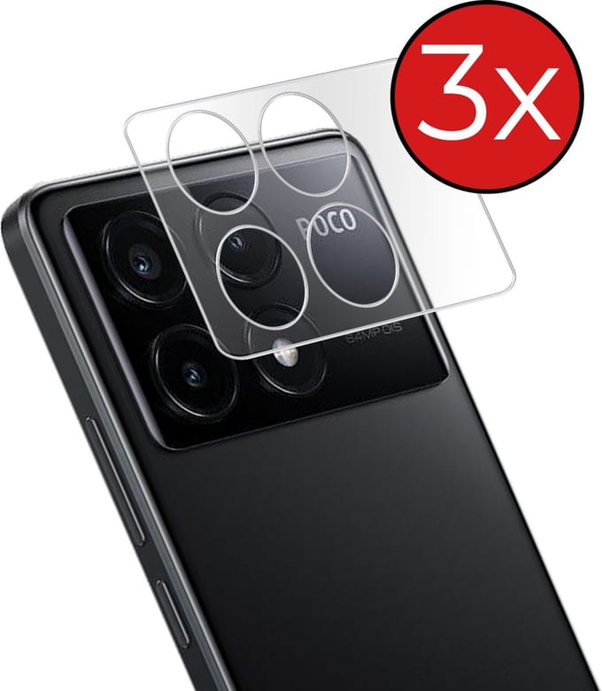 Camera Lens Protector - 3 Stuks - Geschikt voor Xiaomi Poco X6 Pro - Camera Screenprotector - Beschermglas - Gehard Glas - Tempered Glass - Screen Protector
