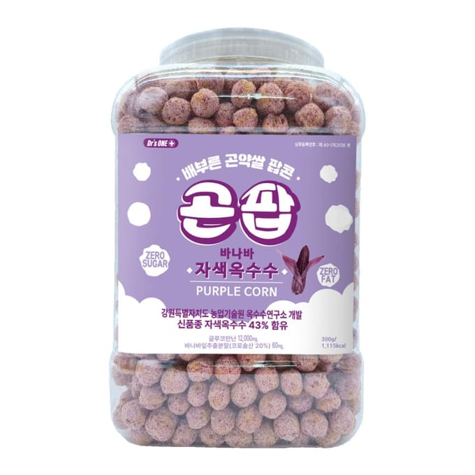 Gonpop Riz Konjac Soufflé Banane Maïs Violet Snack 300g gray