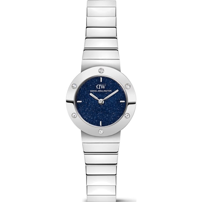 Daniel Wellington DW Watch Stella Piano-Link Crystal Blue-Sandstone Silver 24mm