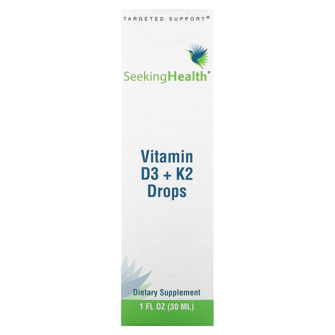 Seeking Health, gouttes de vitamine D3 + K2, 1 fl oz (30 ml)
