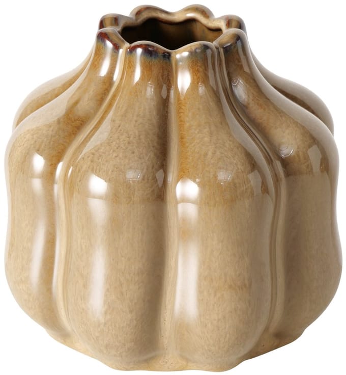Boltze Home vaas bruin keramiek decoratie Ø12,5xH11,3cm modern.