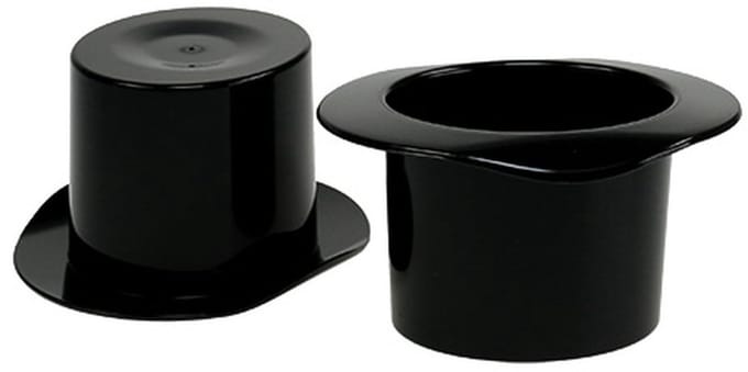 Cilinder zwart 8cm 8st