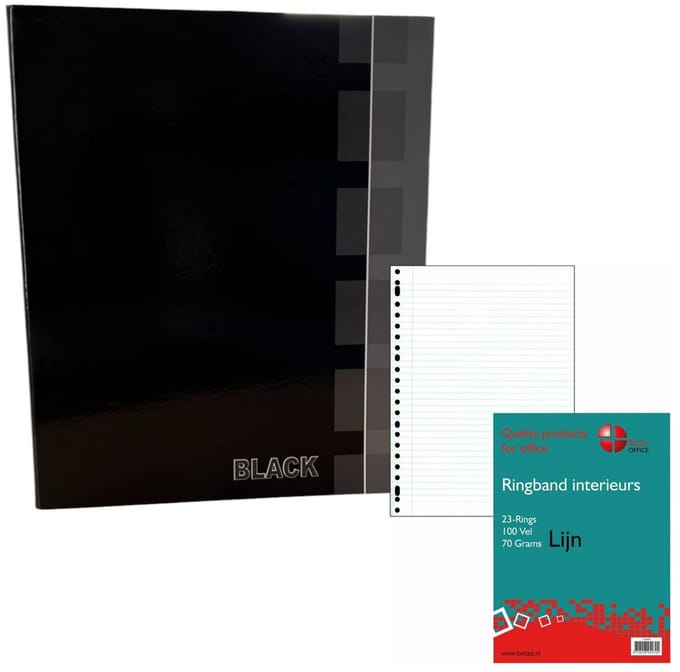 BLACK 2 Ringband 23 Rings en interieur - Zwart