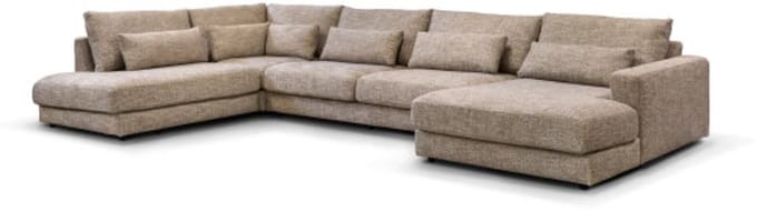 PEPP interiors Hoekbank COMO U-opstelling ottoman links - Puente 09