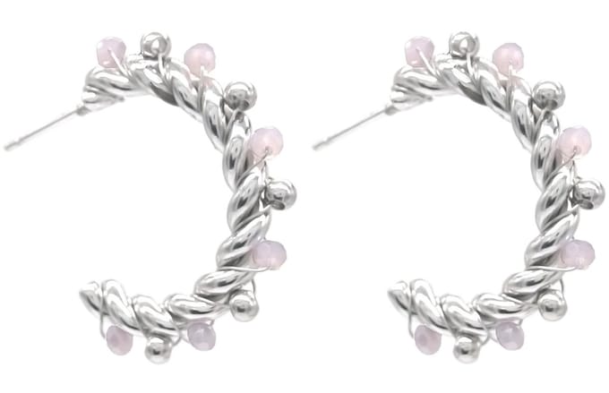 Oorbellen Twist - Oorringen - RVS - 3 cm - Zilverkleurig