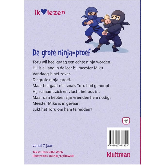 Ik hou van lezen. De grote ninja proef (AVI-M4) Voorleesboeken