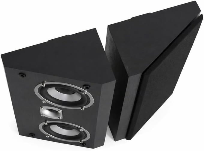 Dynavoice Magic FX-4 Black – Surround Speakers Home Cinema (Pair), Wall Speakers/Ceiling Speakers, Dolby Atmos compatible.