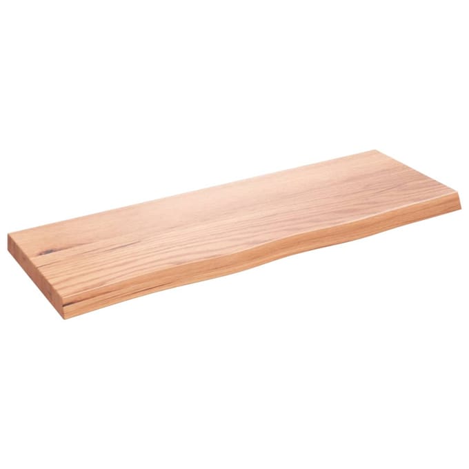 vidaXL - Wastafelblad - 80x30x(2-4) - behandeld - massief - hout - lichtbruin
