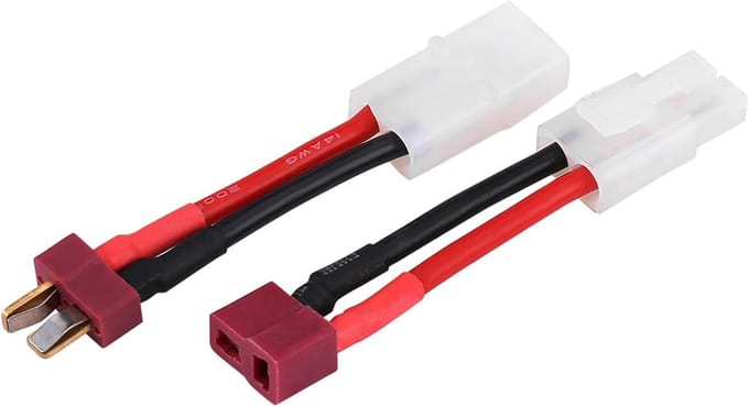 Adapter Kabel Set - Stekker Connectoren - Modelbouw Energie - 14 AWG Dikke Draad - 2 Stuks - Zwart