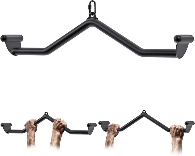 32" multi-grip pull-up bar - duurzame legering staal, ergonomische handgreep, veelzijdige kabelmachine accessoires voor effectieve spiertraining en krachttraining
