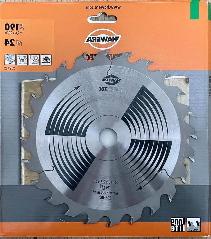 HAWERA SuperTec. Precision saw blade 190 x 20/16