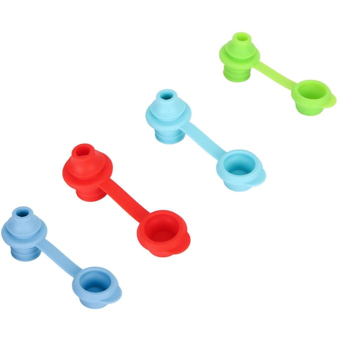 4 Stuks Tuitdop Flesdop Tuit Siliconen Flesdop Sippy Tuit voor Kinderen L red