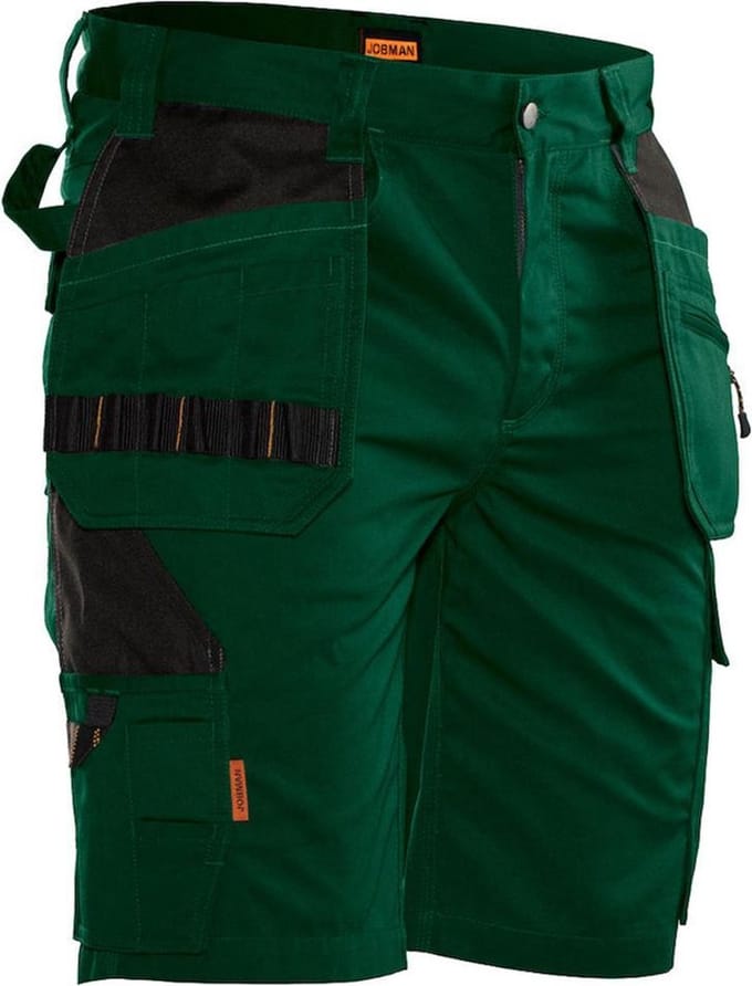 Jobman Practical 2722 Korte Werkbroek Holsterpockets - Mannen - Bosgroen/Zwart - 60