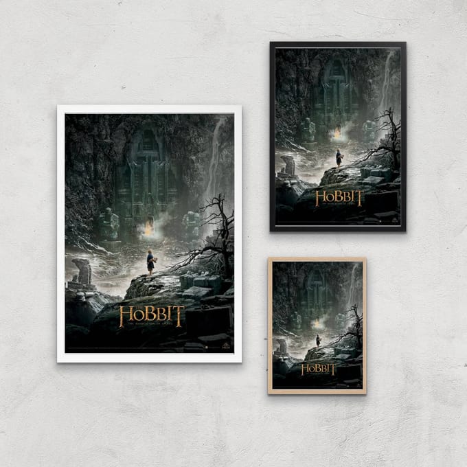The Hobbit: The Desolation Of Smaug Giclee Art Print - A4 - White Frame