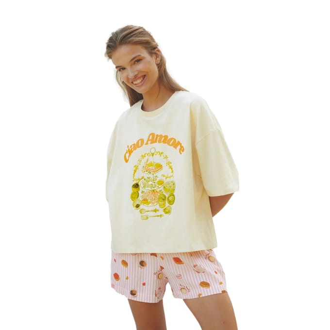 T-shirt dames She is Sunday Ciao Amore