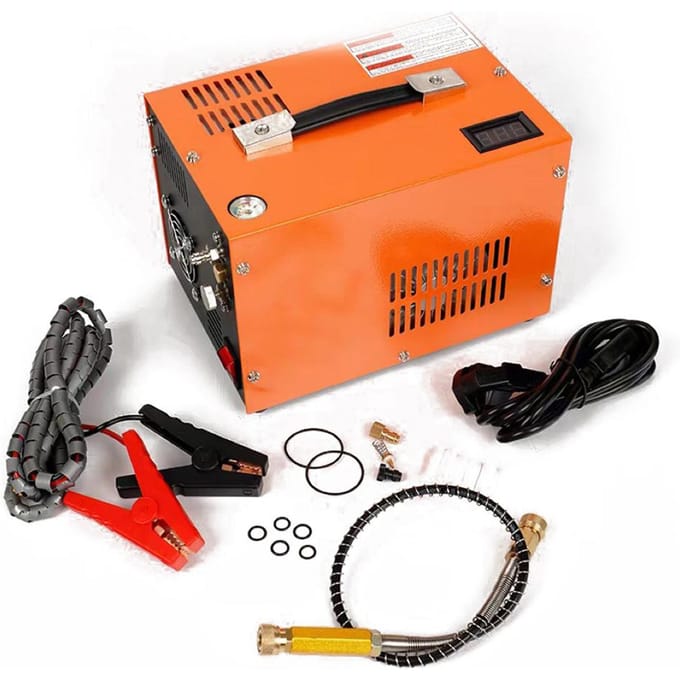 4500PSI Hogedruk LED-display luchtcompressor met koelventilator Intelligente draagbare luchtcompressor EU Plug