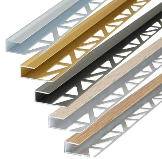 Overgangsprofiel Eindprofiel 200cm voor 8mm Dekdikte - Aluminium Goud