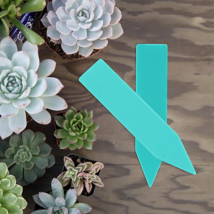 100 stuks Plastic Bloem Plant Zaad Naam Staak Label Marker blue