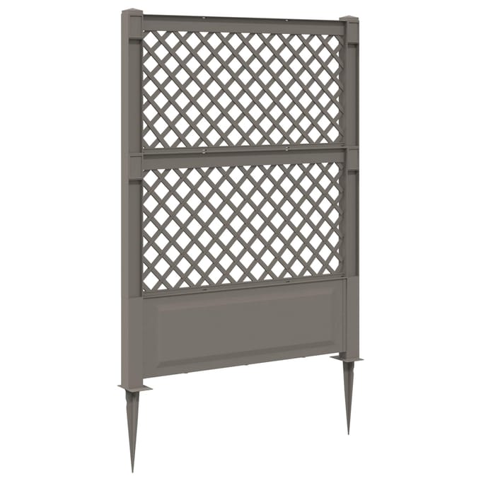 vidaXL - Trellis - met - Spike - PP - Grijs