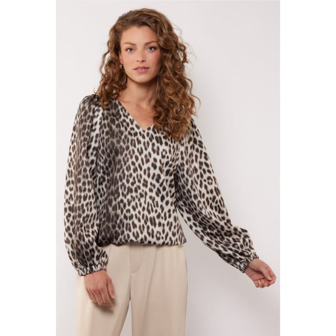 G-Maxx Bilie top##7; 014757 sandoliv ecru dessin