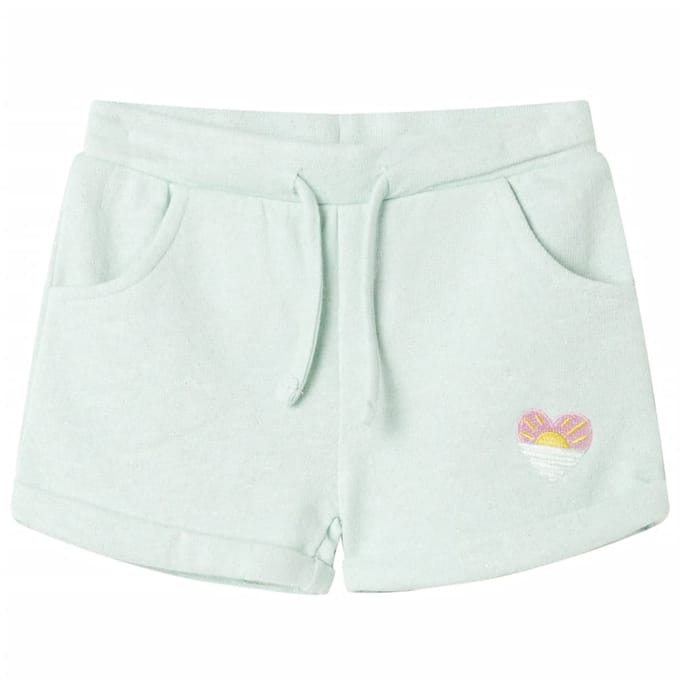 vidaXL - Kindershorts - met - trekkoord - 140 - gemengd - lichtmintkleurig