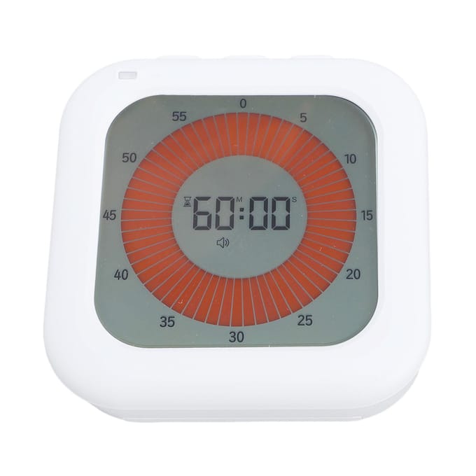 Minuteur numérique rechargeable Minuteur visuel avec support magnétique pour cuisine, apprentissage, gestion du temps gray