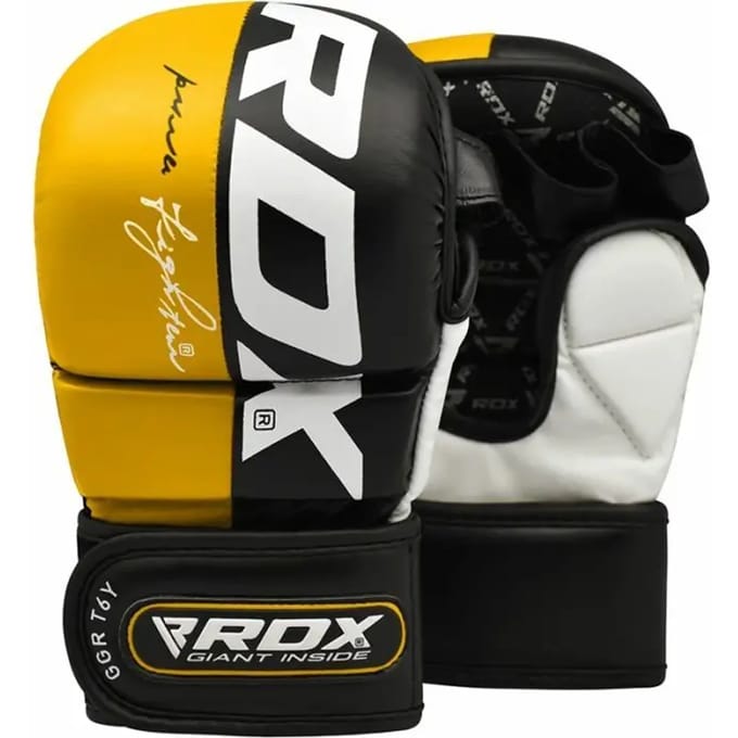 RDX Sports T6 Plus - MMA Handschoenen - Training - Sparring - Geel - Maat XL
