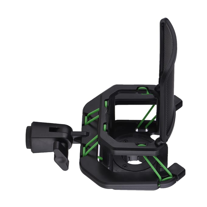 Plastic Microfoon Schokdemper Anti-vibratie Microfoonhouder Standaard met Metalen Popfilter Universeel zwart