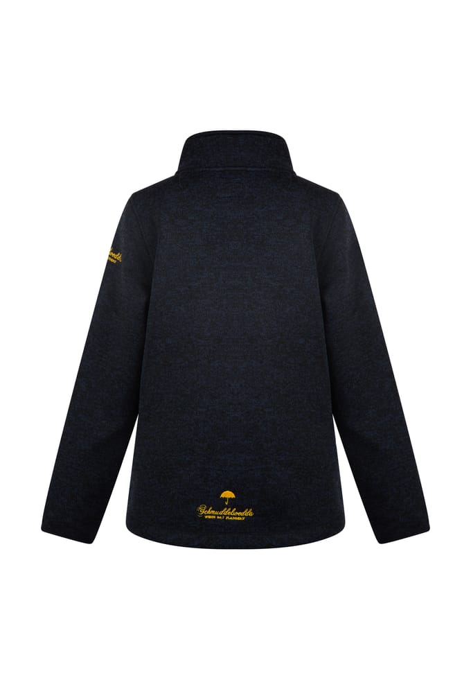 Schmuddelwedda Gebreide fleece jas Meisje marine gem